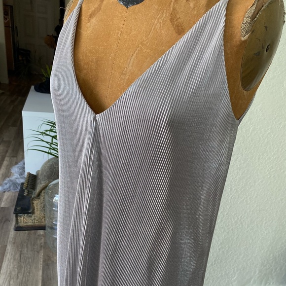 Topshop Oversized Cocktail Metallic Silver Dress - Picture 4 of 7